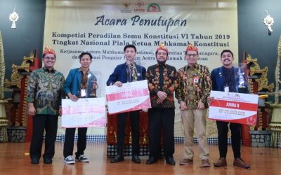 Ketua MK menutup Kompetisi Peradilan Semu Republik Indonesia 2019 di Untar