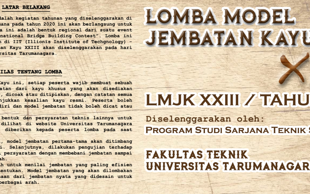 Lomba Model Jembatan Kayu XXIII