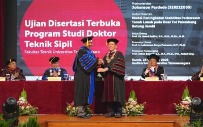 Fokus pada Model Peningkatan Stabilitas Tanah Lunak, Johanson Pardede Raih Gelar Doktor Teknik Sipil ke-99 Untar